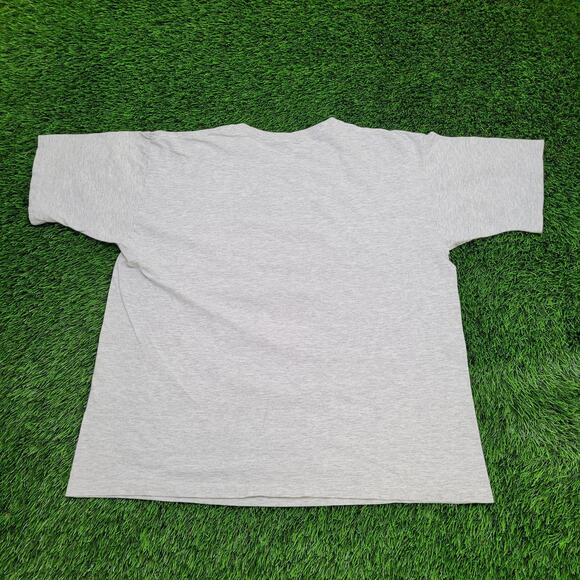 Vintage Funny Christmas Shirt XL 24x27 Boxy Cropped Gray - Picture 3 of 13